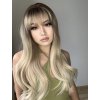 Blond paruka Alexis s tmavými kořínky a ofinou