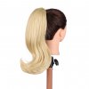 Rovný PONYTAIL se skřipcem - platinová blond