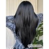 Dlouhá modro-černá paruka Qeen rovná