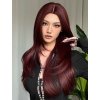 Dlouhá burgundská fialová paruka Page rovná
