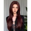 Dlouhá burgundská fialová paruka Page rovná