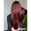 Dlouhá burgundská fialová paruka Page rovná