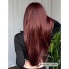 Dlouhá burgundská fialová paruka Page rovná