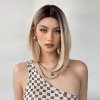 Blond paruka Beatrice s tmavými kořínky