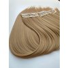 Vlasy clip in 130 g - medové blond vlasové příčesky rovné 55 cm