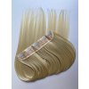 Vlasy clip in 130 g světlé blond vlasové příčesky rovné 55 cm (2)