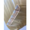 Vlasy clip in 130 g - světlé blond vlasové příčesky rovné 55 cm