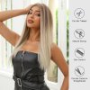 Extra dlouhá ombré blond paruka Lady se síťkou (lace front)