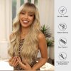 Dlouhá zlatá blond paruka Rosaline s ofinou