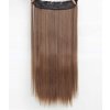 Vlasy clip in 130 g - mix přírodní hnědé a černé vlasové příčesky rovné 55 cm