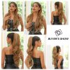 Hedvábný clip in WRAP AROUND PONYTAIL - melírovaná blond