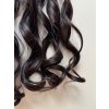 Vlasy clip in 130 g - tmavě hnědé vlasové příčesky vlnité 50 cm