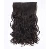 Vlasy clip in 130 g - přírodní černé vlasové příčesky vlnité 50 cm