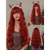 Karmínově červená dlouhá paruka Margo vlnitá