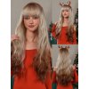 Dlouhá blond vlnitá paruka Edit s hnědými konečky