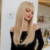 Dlouhá a hustá blond paruka Zora s ofinou