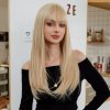 Dlouhá a hustá blond paruka Zora s ofinou