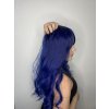 Dlouhá paruka Theresa oceánská modř s ofinou