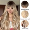 Písčitá blond dlouhá paruka Clara s tmavými kořínky