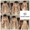 Písčitá blond dlouhá paruka Clara s tmavými kořínky