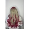 Zářivá blond paruka Sabrina s růžovými kořínky a konečky