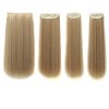 Vlasy clip in 4 pásy - blond melírované rovné vlasové příčesky 55 cm