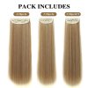 Vlasy clip in 4 pásy - blond melírované rovné vlasové příčesky 55 cm