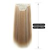 Vlasy clip in 4 pásy - blond melírované rovné vlasové příčesky 55 cm