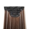Vlasy clip in 4 pásy - hnědé a blond melírované rovné vlasové příčesky 55 cm
