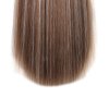 Vlasy clip in 4 pásy - hnědé a blond melírované rovné vlasové příčesky 55 cm