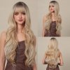 Zářivá dlouhá blond paruka Luna s jemnými vlnami