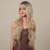 Zářivá dlouhá blond paruka Luna s jemnými vlnami