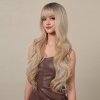Zářivá dlouhá blond paruka Luna s jemnými vlnami