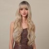 Zářivá dlouhá blond paruka Luna s jemnými vlnami