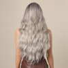 Dlouhá šedá blond paruka Arctica s tmavými kořínky