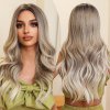 Elegantní stříbřitá blond paruka Lila s přirozeným odrostem