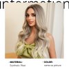 Elegantní stříbřitá blond paruka Lila s přirozeným odrostem