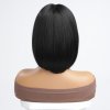 Elegantní černá mikádo paruka Victoria s rovnou ofinou a čistými liniemi