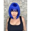 Modrá mikádo paruka Sophia s rovnou ofinou