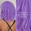 Pastelově fialová mikádo paruka Eli s ofinou a vlnami