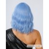Pastelově modrá mikádo paruka Mera s vlnami a ofinou