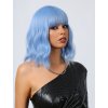 Pastelově modrá mikádo paruka Mera s vlnami a ofinou