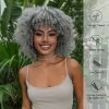 Šedá afro paruka Geisha