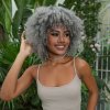 Šedá afro paruka Geisha