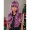 Levandulově fialová dlouhá paruka Liliana s jemnou ofinou