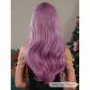 Levandulově fialová dlouhá paruka Liliana s jemnou ofinou