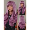 Levandulově fialová dlouhá paruka Liliana s jemnou ofinou
