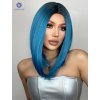Elegantní mikádo paruka Azura v hluboké modři