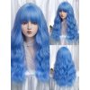 Pastelově modrá dlouhá vlnitá paruka Celssie s rovnou ofinou