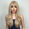 Platinově blond dlouhá vlnitá paruka Aurelia s jemnou ofinou